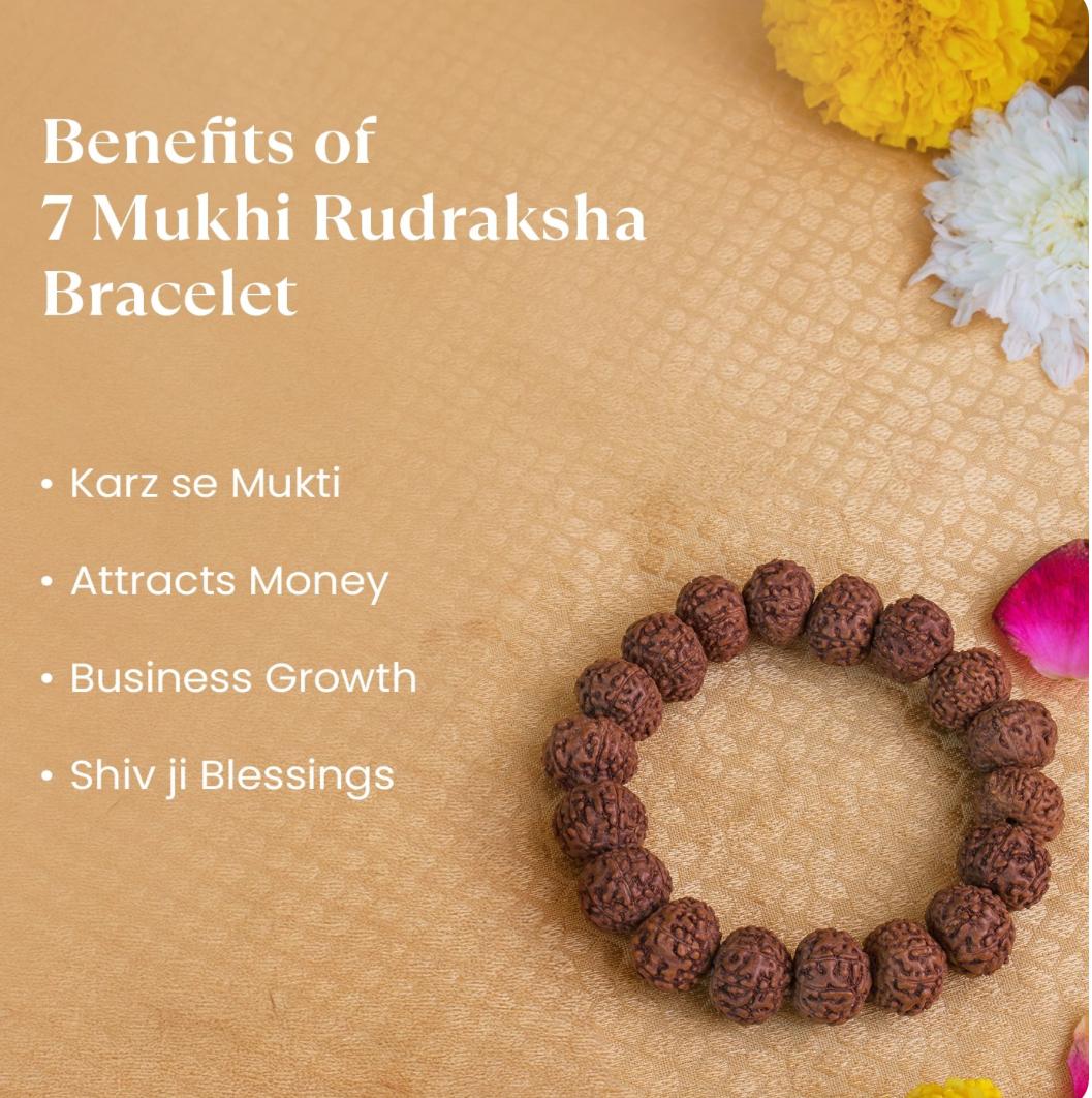 7 Mukhi Rudraksha Bracelet